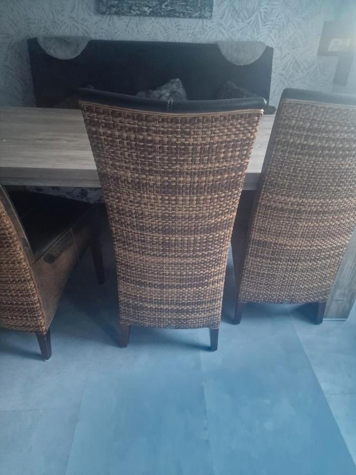 Eetkamer set Cabana Loom, Antiek en Kunst, Antiek | Meubels | Stoelen en Banken, Ophalen