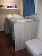 Half Hoogslaper beau grijs 90 x 200, Ophalen, Eenpersoons, 90 cm, Hoogslaper