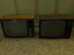 Twee vroege Philips kleuren TV's, Verzamelen, Tv, Gebruikt, Ophalen