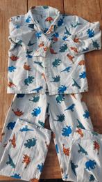 Pyjama flanel wit blauw groen winter dinosaurus 116 122, Kinderen en Baby's, Kinderkleding | Maat 116, Jongen, Ophalen of Verzenden