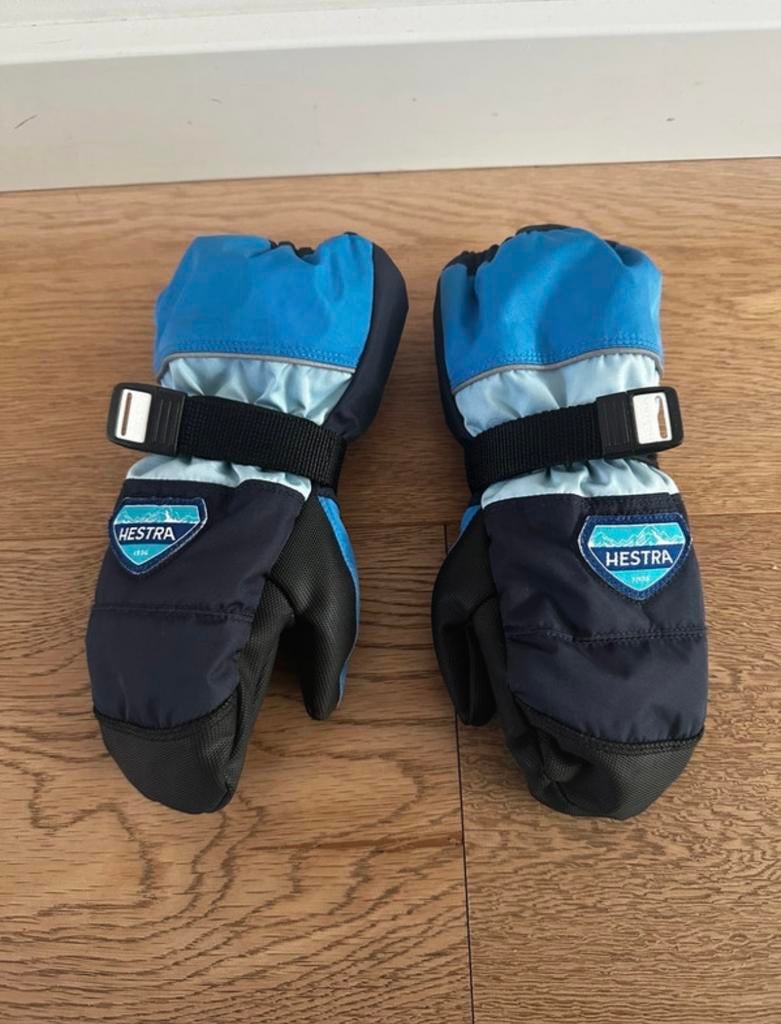 Hestra Wanten Blauw Maat 3 (4-5 jaar) - Zo Goed Als Nieuw, Ophalen of Verzenden, Zo goed als nieuw, Jongetje of Meisje, Wanten