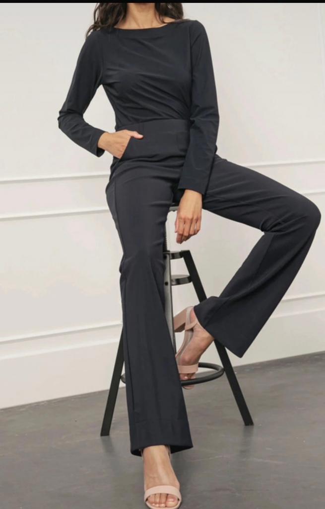 Studio Anneloes Flair Bonded Trousers donkerblauw XS, Kleding | Dames, Broeken en Pantalons, Zo goed als nieuw, Maat 34 (XS) of kleiner