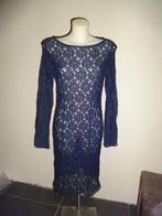 Ladress La Dress by Simone nacht blauwe jurk van kant., Maat 42/44 (L), Zo goed als nieuw, Knielengte, LaDress