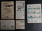 8 KLM advertenties uit de jaren 40/50/60 (K692), Verzamelen, Luchtvaart en Vliegtuigspotten, Gebruikt, Ophalen of Verzenden, Kaart, Foto of Prent