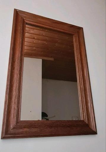 Donker eiken spiegel (massief), 60 x 40 cm
