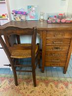Tof antiek bureau voor kinderen incl stoel, Ophalen, Gebruikt, Bureau