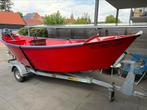 Console boot 5m / sloep met trailer, Watersport en Boten, Vis- en Consoleboten, Ophalen, Tot 10 pk, Zo goed als nieuw, 3 tot 6 meter
