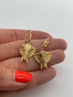 X776 Prachtige zilveren oorbellen olifant, Sieraden, Tassen en Uiterlijk, Oorbellen, Hangers, Ophalen of Verzenden, X, Goud