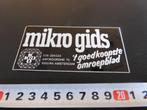 sticker Omroep KRO Mikro Gids 't goedkoopste omroepblad *, Ophalen, Zo goed als nieuw, Sticker