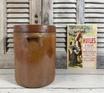 Antieke Franse olijven pot met deksel maat 6, Antiek en Kunst, Ophalen of Verzenden