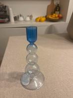 Blokker Kandelaar Dolce Vita Blauw, Huis en Inrichting, Woonaccessoires | Kandelaars en Kaarsen, Overige materialen, Blauw, Ophalen of Verzenden