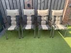Stalen tuinstoelen van Royal Garden, met Madison kussens, Tuin en Terras, Ophalen, Zo goed als nieuw, Metaal