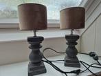 2x Tafelmodel Lampen - Betonvoet & Groene Kap, Ophalen