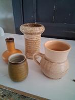 Vintage vaasjes partijtje, in 1 koop 9 euro, Ophalen of Verzenden, Overige kleuren, Glas, Minder dan 50 cm