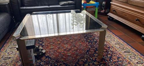 Messing salontafel, Huis en Inrichting, Tafels | Salontafels, Gebruikt, Minder dan 50 cm, 100 tot 150 cm, Vierkant, Ophalen