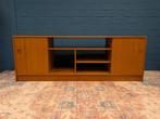 Vintage lowboard / audiomeubel, jaren 60, Ophalen, Teakhout, 50 tot 100 cm, 25 tot 50 cm