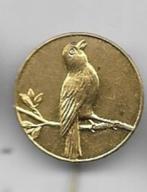 VOGEL SPELD GOUDKLEURIG, Ophalen of Verzenden, Gebruikt, Dier of Natuur, Speldje of Pin