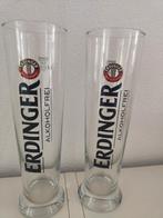 2 Erdinger Alcoholfrei bierglazen 0.5 l, Ophalen of Verzenden, Zo goed als nieuw, Glas of Glazen