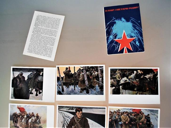 CCCP kaarten map 18 stuks - Voor het Sovjet Moederland, Antiek en Kunst, Curiosa en Brocante, Ophalen of Verzenden