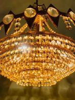 Kroonluchter vintage zakkroonluchter kristal, Huis en Inrichting, Lampen | Kroonluchters, Ophalen, Gebruikt, Overige materialen