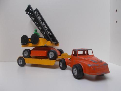 4364 Truck + Dieplader met Kraan Lone-Star, Hobby en Vrije tijd, Modelauto's | Overige schalen, Gebruikt, Bus of Vrachtwagen, Ophalen of Verzenden