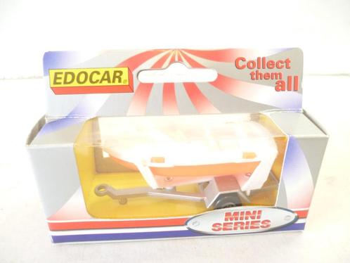 Edocar 2005 Trailer met Boot ca. Matchbox schaal modelauto., Hobby en Vrije tijd, Modelauto's | Overige schalen, Nieuw, Ophalen of Verzenden
