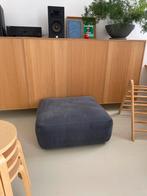 Hay poef ottoman mags soft navy blauw linnen, Huis en Inrichting, Ophalen, Zo goed als nieuw, Rond