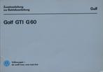 Handleiding Volkswagen Golf GTI G60 (aanvulling), Ophalen of Verzenden