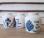 Sarreguemines mosterdpotje Grey Poupon, 3 x, Antiek en Kunst, Antiek | Keramiek en Aardewerk, Ophalen of Verzenden