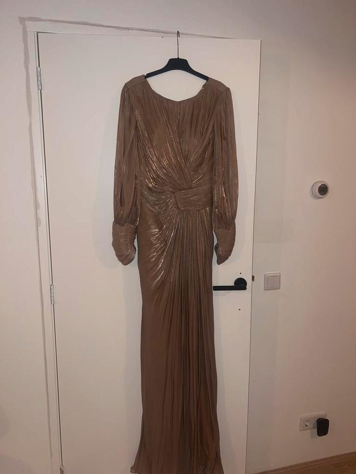 Elegante Galajurk - Kapali Stijl, Kleding | Dames, Jurken, Nieuw, Maat 38/40 (M), Bruin, Onder de knie, Ophalen of Verzenden