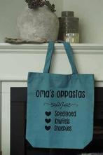 Katoenen shopper met tekst – persoonlijk en origineel!, Ophalen of Verzenden, Nieuw, Blauw, Shopper