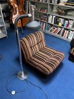 Seventies leeslamp Metaal Chrome Zwanenhals, Huis en Inrichting, Lampen | Vloerlampen, Ophalen, Metaal, Minder dan 100 cm
