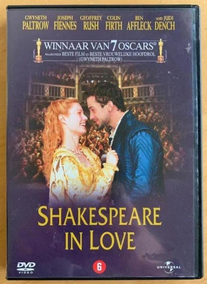 DVD Shakespeare in Love; Gwyneth Paltrow, Joseph Fiennes ea, Cd's en Dvd's, Dvd's | Drama, Zo goed als nieuw, Drama, Vanaf 6 jaar