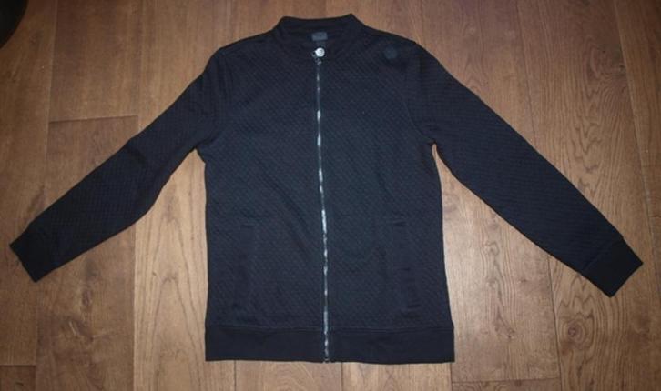 Zwart Vest met Wafelmotief H&M (S), Kleding | Heren, Truien en Vesten, Gedragen, Maat 46 (S) of kleiner, Zwart, Ophalen of Verzenden