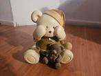 Leuke spaarpot teddybeer met kleine teddybeer, Tuin en Terras, Tuinbeelden, Ophalen of Verzenden, Gebruikt, Kunststof, Dierenbeeld