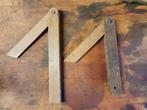 Vintage Houten Winkelhaken Set, Antiek en Kunst, Antiek | Gereedschap en Instrumenten, Ophalen of Verzenden