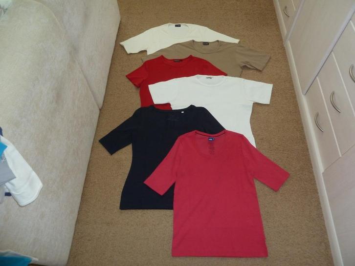 6 x effen shirt korte mouw maat S splinternieuw, Kleding | Dames, T-shirts, Nieuw, Maat 36 (S), Overige kleuren, Korte mouw, Ophalen of Verzenden