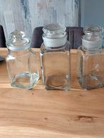 3 glazen zuurtjes  potten., Verzamelen, Ophalen, Gebruikt, Overige typen
