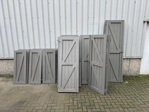 Prachtset massieve afzelia raamluiken 48 stuks, Doe-het-zelf en Verbouw, Deuren en Horren, Zo goed als nieuw, Overige typen, Hout