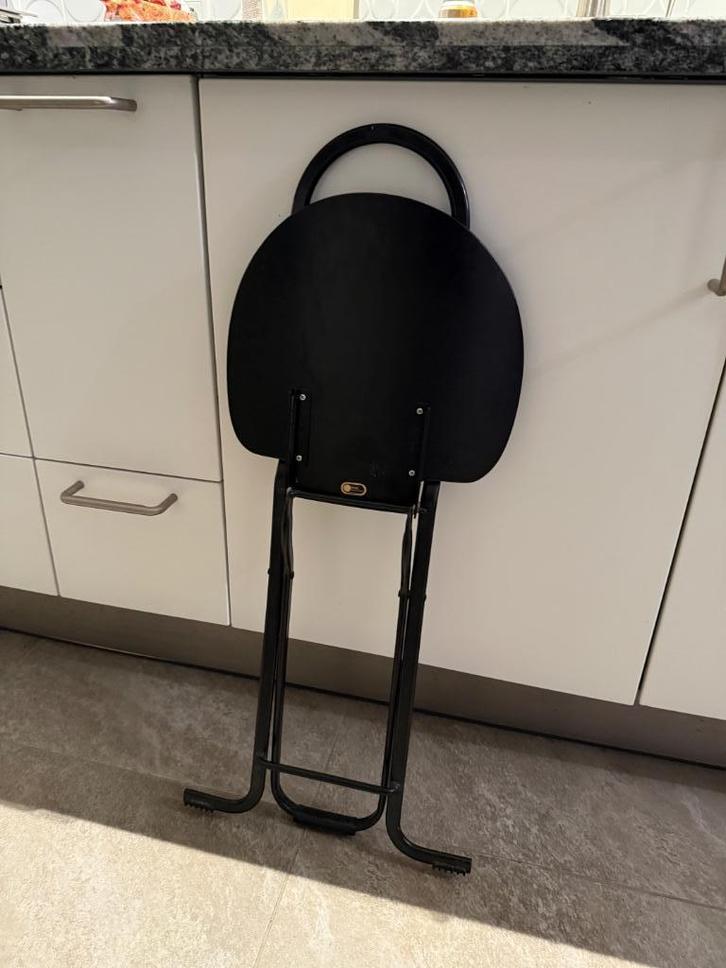 Daphne, Dafne Klapstoel Gastone Rinaldi voor Thema Italia, Huis en Inrichting, Stoelen, Gebruikt, Eén, Hout, Metaal, Zwart, Ophalen