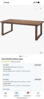 Ikea houten eettafel met 6 stoelen, Teakhout, Gebruikt, Vijf personen of meer, Rechthoekig