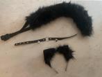 Therian staart, halsbandje en oortjes, Hobby en Vrije tijd, Kostuums, Theaterbenodigdheden en LARP, Ophalen of Verzenden, Zo goed als nieuw