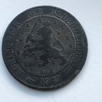 Eerste jaar geslagen 1877 twee en een halve cent, Postzegels en Munten, Munten | Nederland, Ophalen of Verzenden, Koning Willem III
