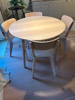 Ikea Lisabo ronde tafel met 4 Lisabo stoelen, Ophalen, Zo goed als nieuw, 4 tot 6 stoelen