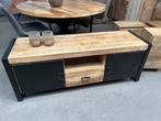 Magazijn Leegverkoop TV meubel Bas mangohout goedkoop 199 eu, 100 tot 150 cm, Nieuw, Ophalen of Verzenden, Info@wkhome.nl