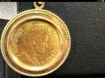 Gouden Kettinghanger munt 5 gulden Wilhelmina 1912 , 21,6 ka, Verzenden, Zo goed als nieuw, Goud, Goud