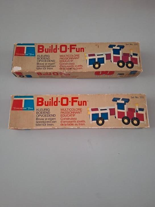 Tupperware, constructie bouwdoos, jaren 60, 2 stuks,, Antiek en Kunst, Antiek | Speelgoed, Ophalen of Verzenden