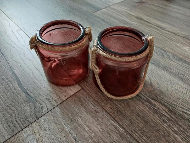 Windlichtjes / Kaarsenhouders - Set van 2, Huis en Inrichting, Woonaccessoires | Kandelaars en Kaarsen, Nieuw, Kandelaar, Minder dan 25 cm