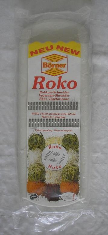 Börner Roko (rauwkost) schaaf + snijplaat 10 cm (NIEUW !) beschikbaar voor biedingen