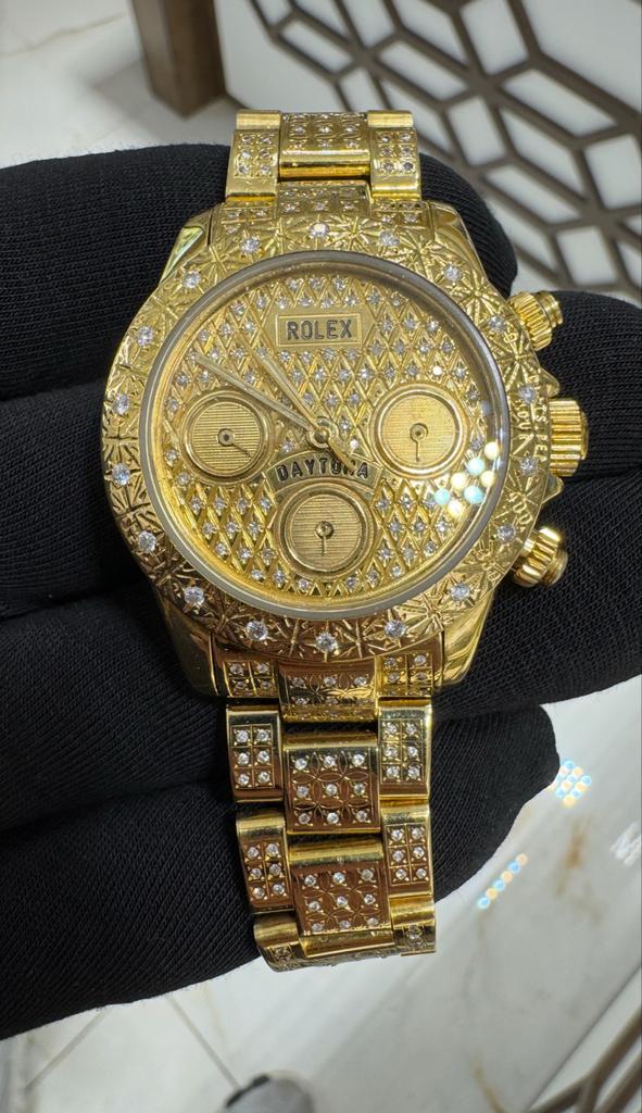 Rolex Daytona Geneve, Sieraden, Tassen en Uiterlijk, Horloges | Heren, Zo goed als nieuw, Polshorloge, Rolex, Goud, Goud, Ophalen